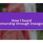 How I found mentorship through Instagram