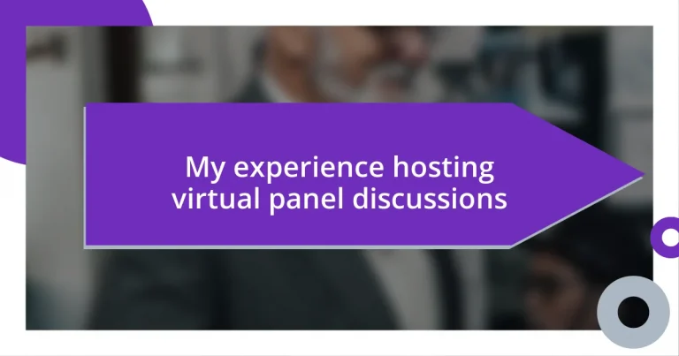 My experience hosting virtual panel discussions